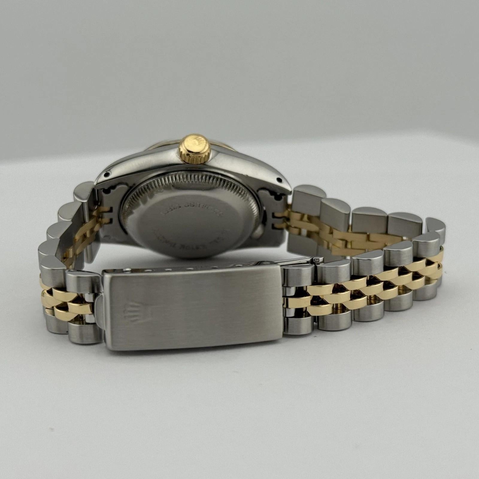 Rolex Ladies Datejust 69173 Champagner Zifferblatt 18K Gold Edelstahl im Angebot 2
