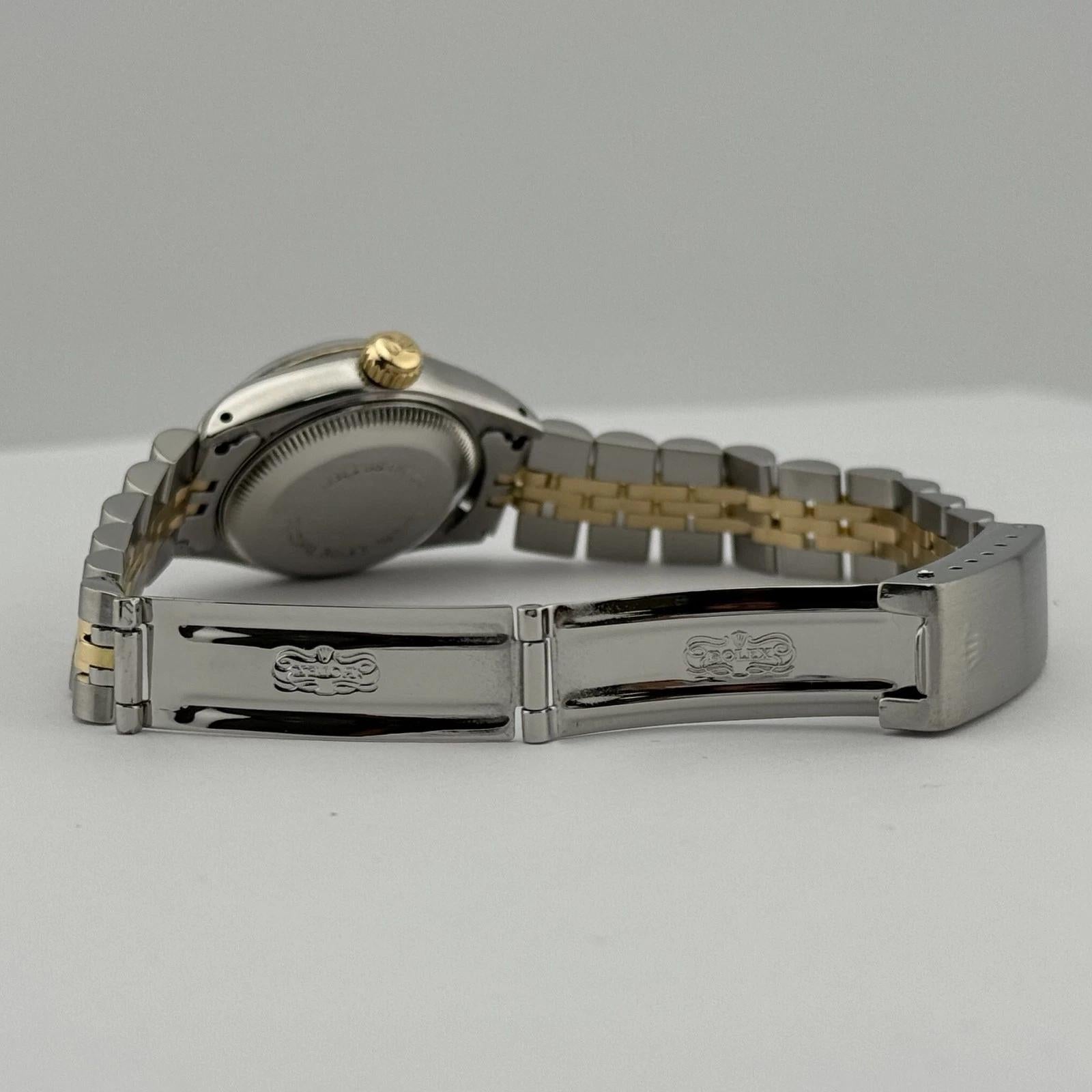Rolex Ladies Datejust 69173 Champagner Zifferblatt 18K Gold Edelstahl im Angebot 3
