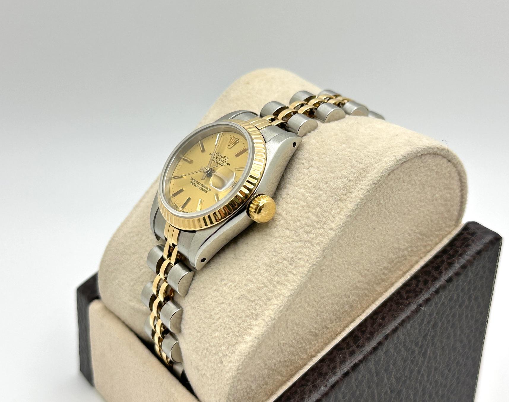 De las mujeres Rolex Ladies Datejust 69173 Esfera Champán Oro Amarillo 18k Acero Inoxidable en venta