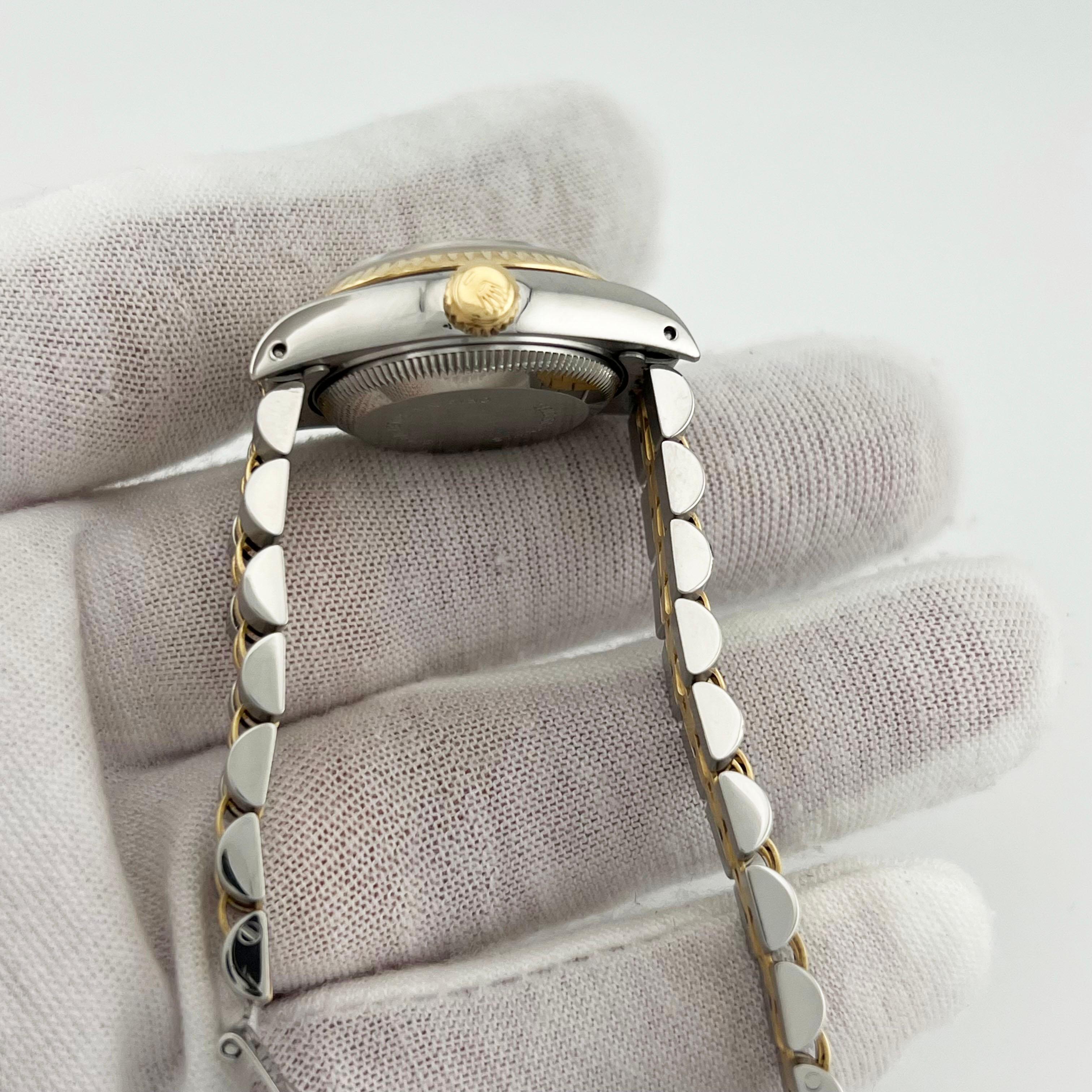 Rolex Damen Datejust 69173 Champagner-Zifferblatt 18K Gelbgold Edelstahl 3