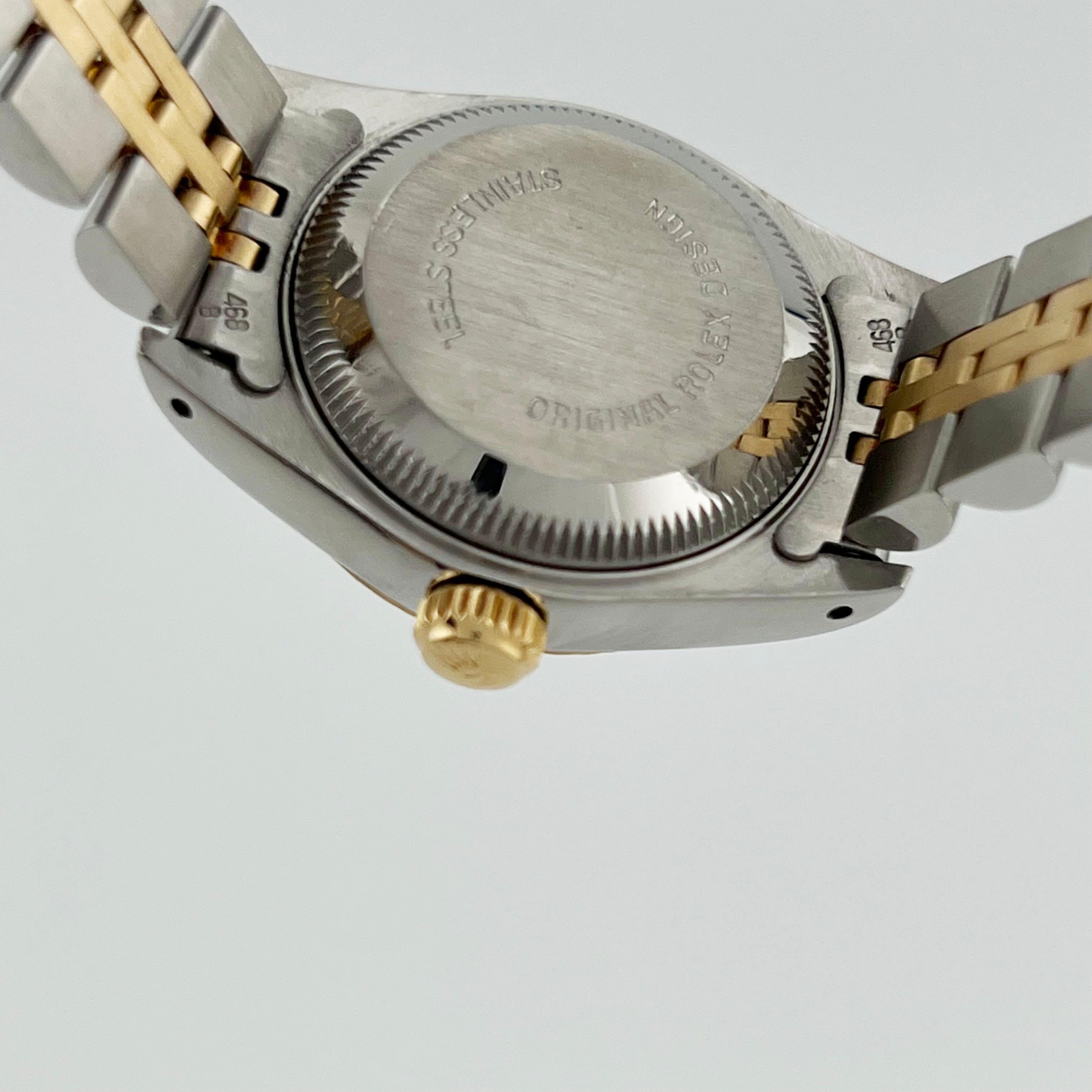 Rolex Damen Datejust 69173 Champagner-Zifferblatt 18K Gelbgold Edelstahl 4