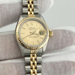 Rolex Datejust 69173 Quadrante champagne Oro giallo 18 carati Acciaio Scatola di carta