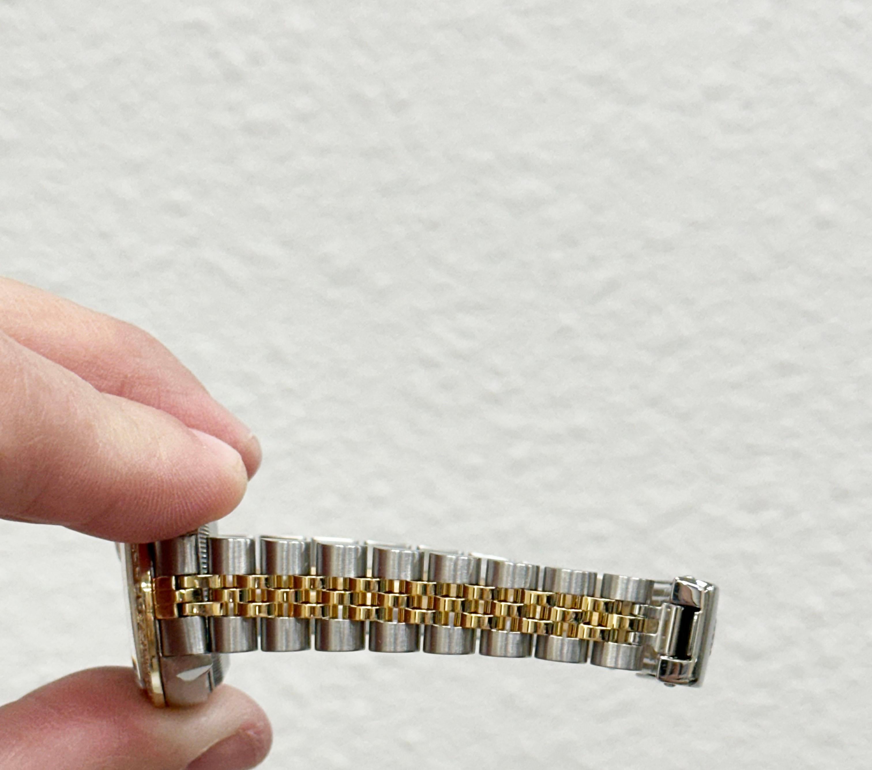 Rolex Ladies Datejust 69173 Champagne Diamond Dial & Bezel 18K Yellow Gold Steel 3