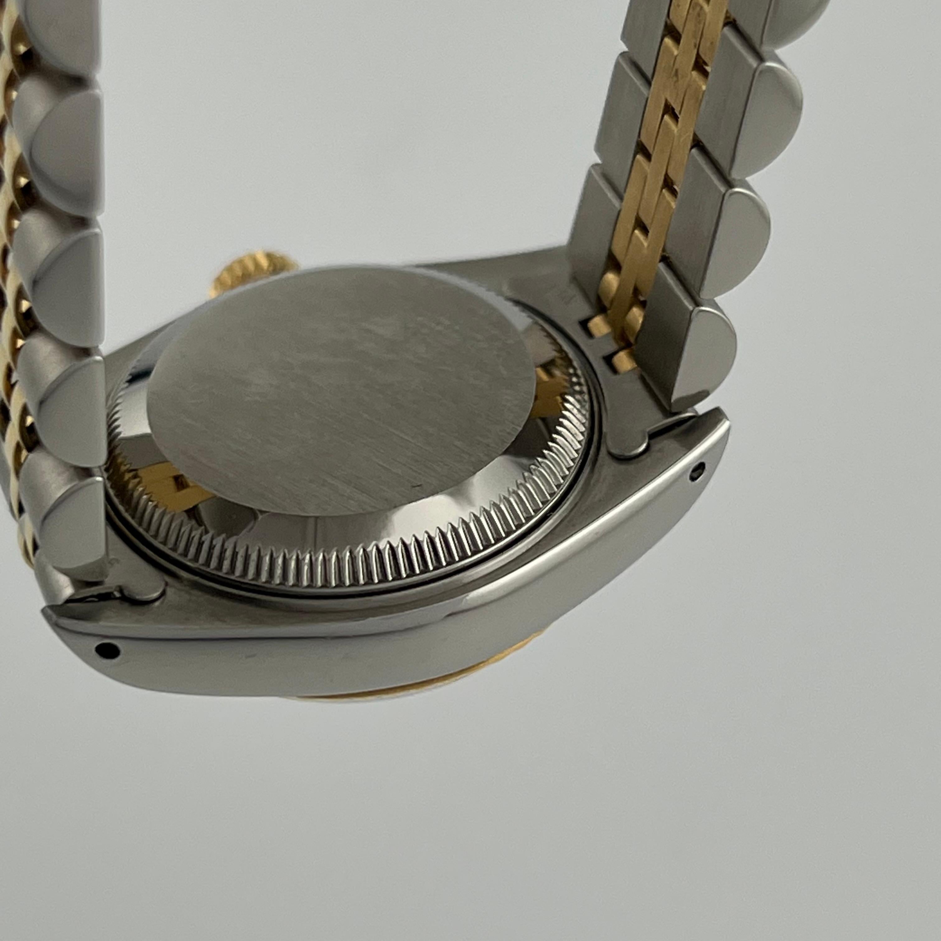 Rolex Ladies Datejust 69173 Champagne Roman Dial 18K Gold Steel Service Card 5