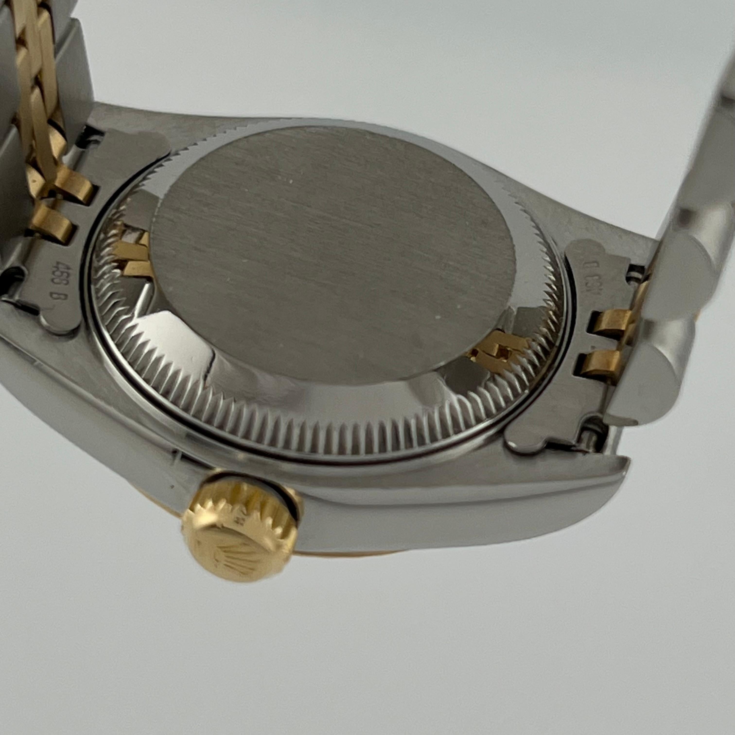 Rolex Damen Datejust 69173 Champagner-Wandteppich-Zifferblatt 18K Gelbgold Stahl 4