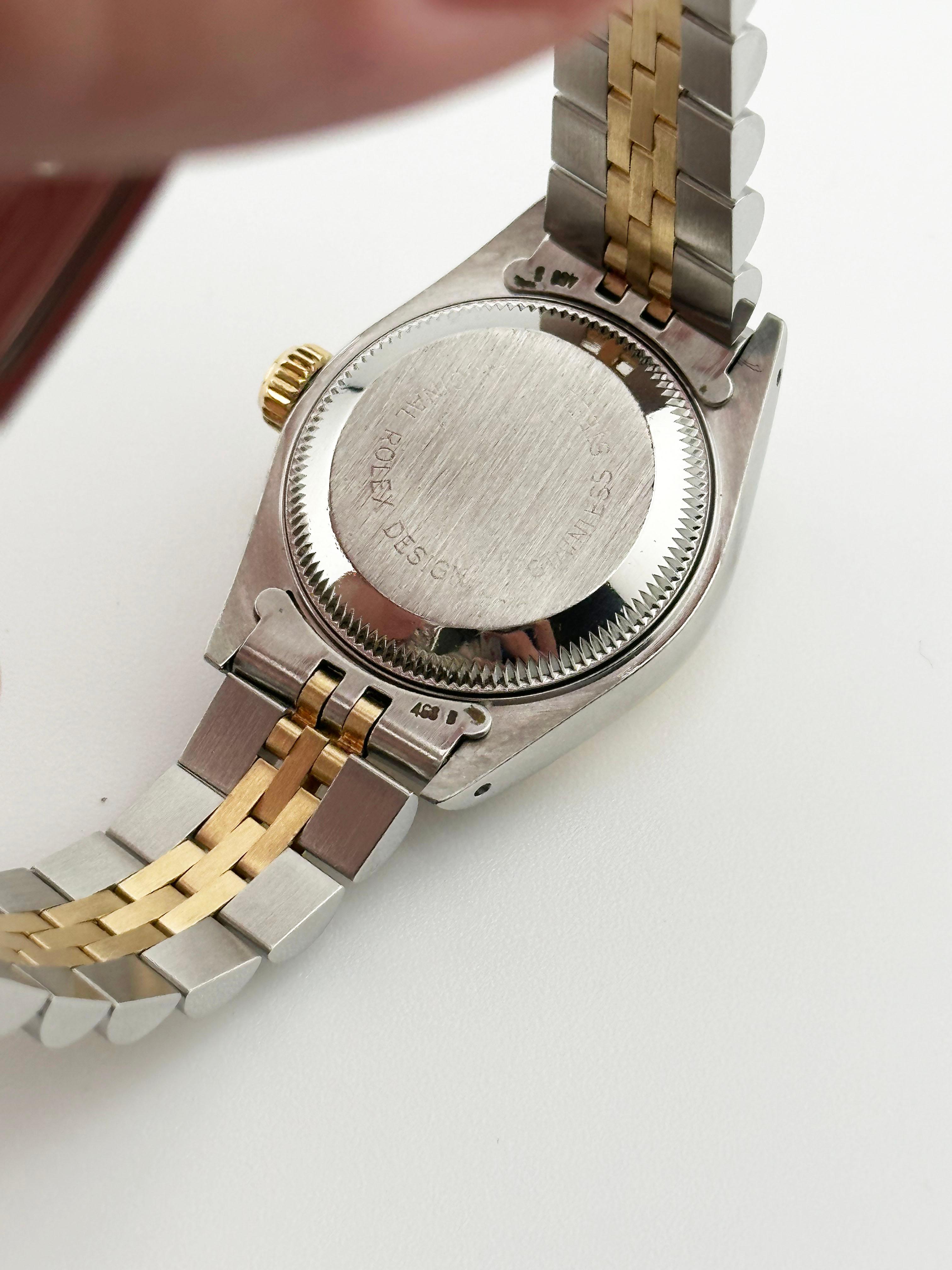 Rolex Ladies Datejust 69173 Champagne Tapestry Dial Box Paper 7