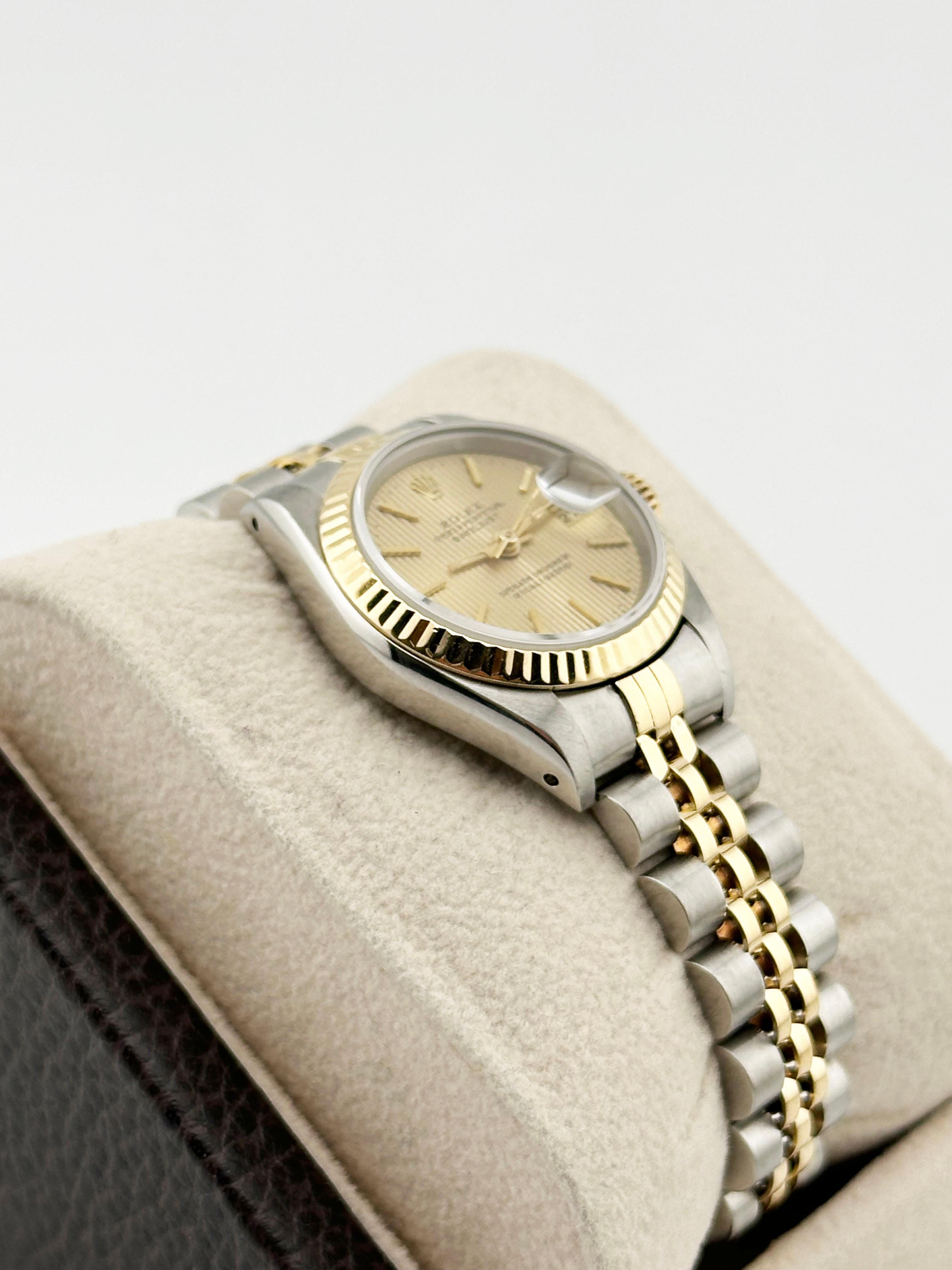 Rolex Ladies Datejust 69173 Champagne Tapestry Dial Box Paper 5