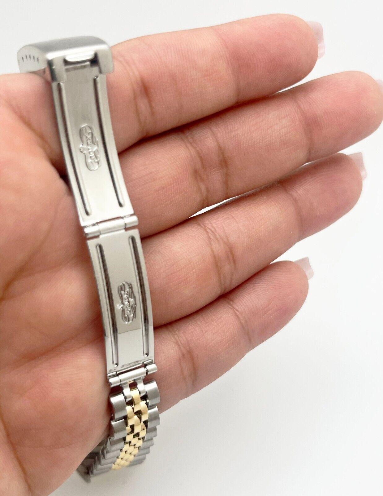 Rolex Montre Datejust 69173 pour femmes avec cadran en diamants, rubis et lunette en acier et or 18 carats en vente 2