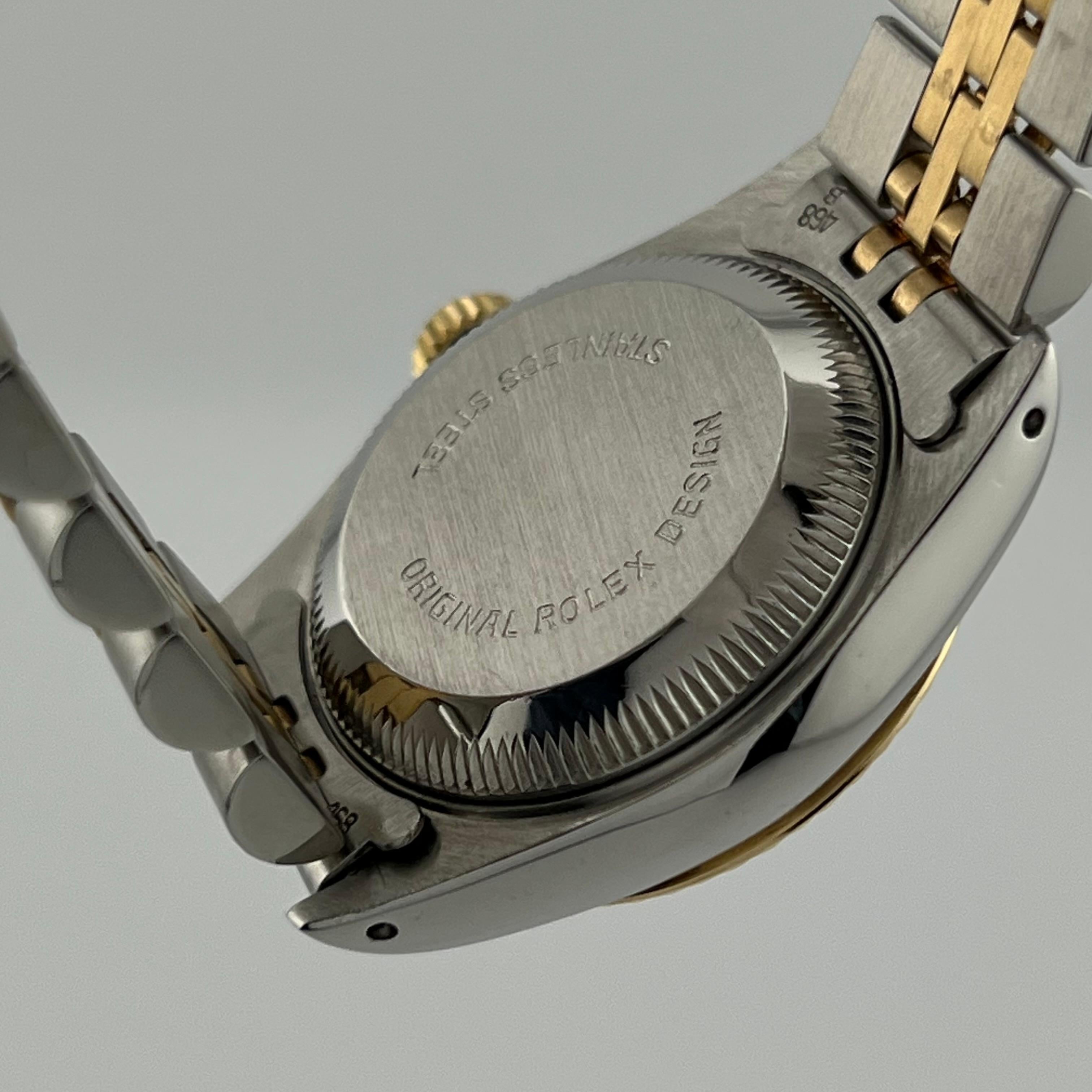 Rolex Ladies Datejust 69173 Jubilee Dial 18K Yellow Gold Stainless Steel For Sale 3