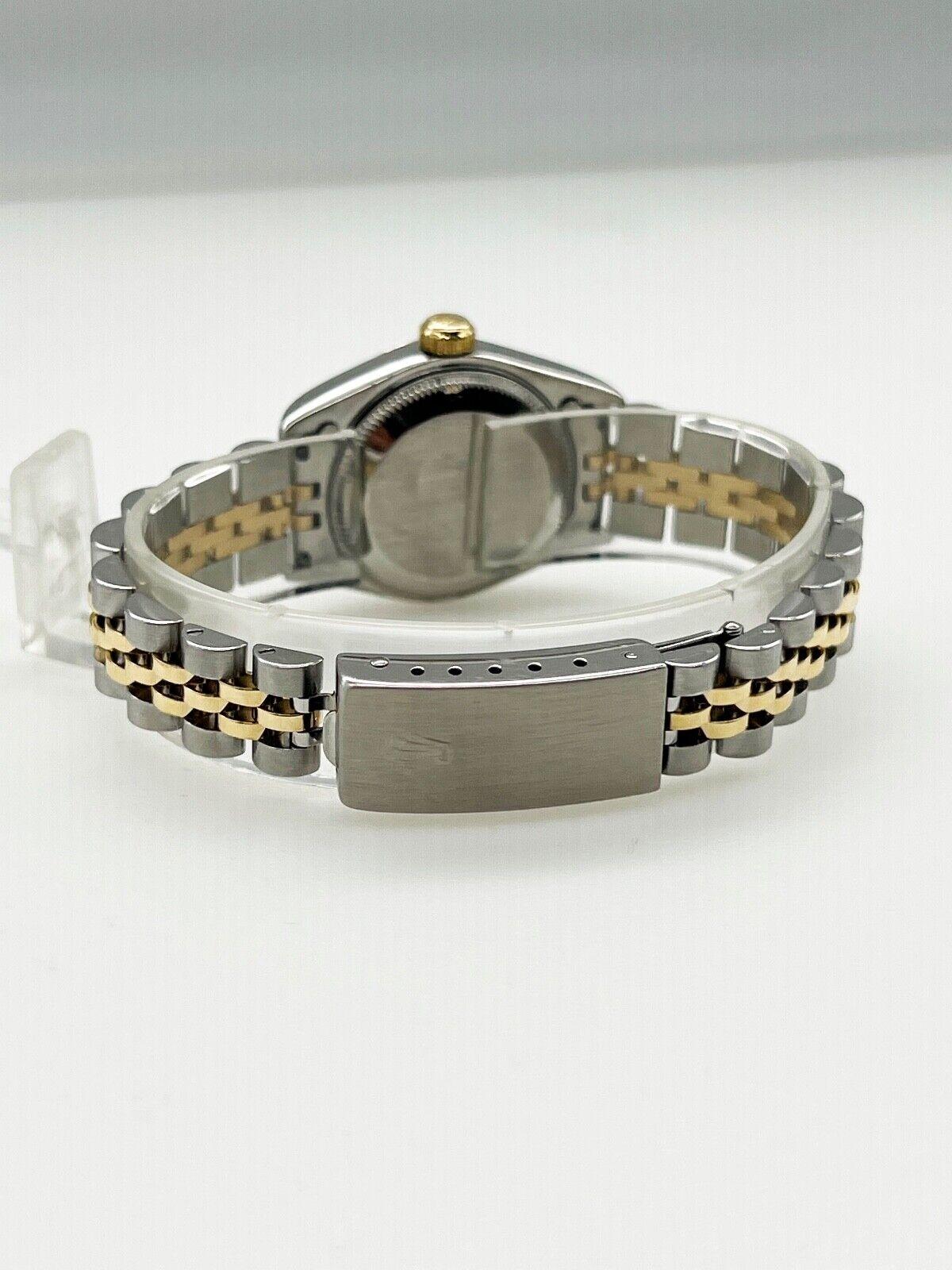 Rolex Ladies Datejust 69173 Jubilee Serti Diamond Dial 18K Gold Steel Box Papers 3