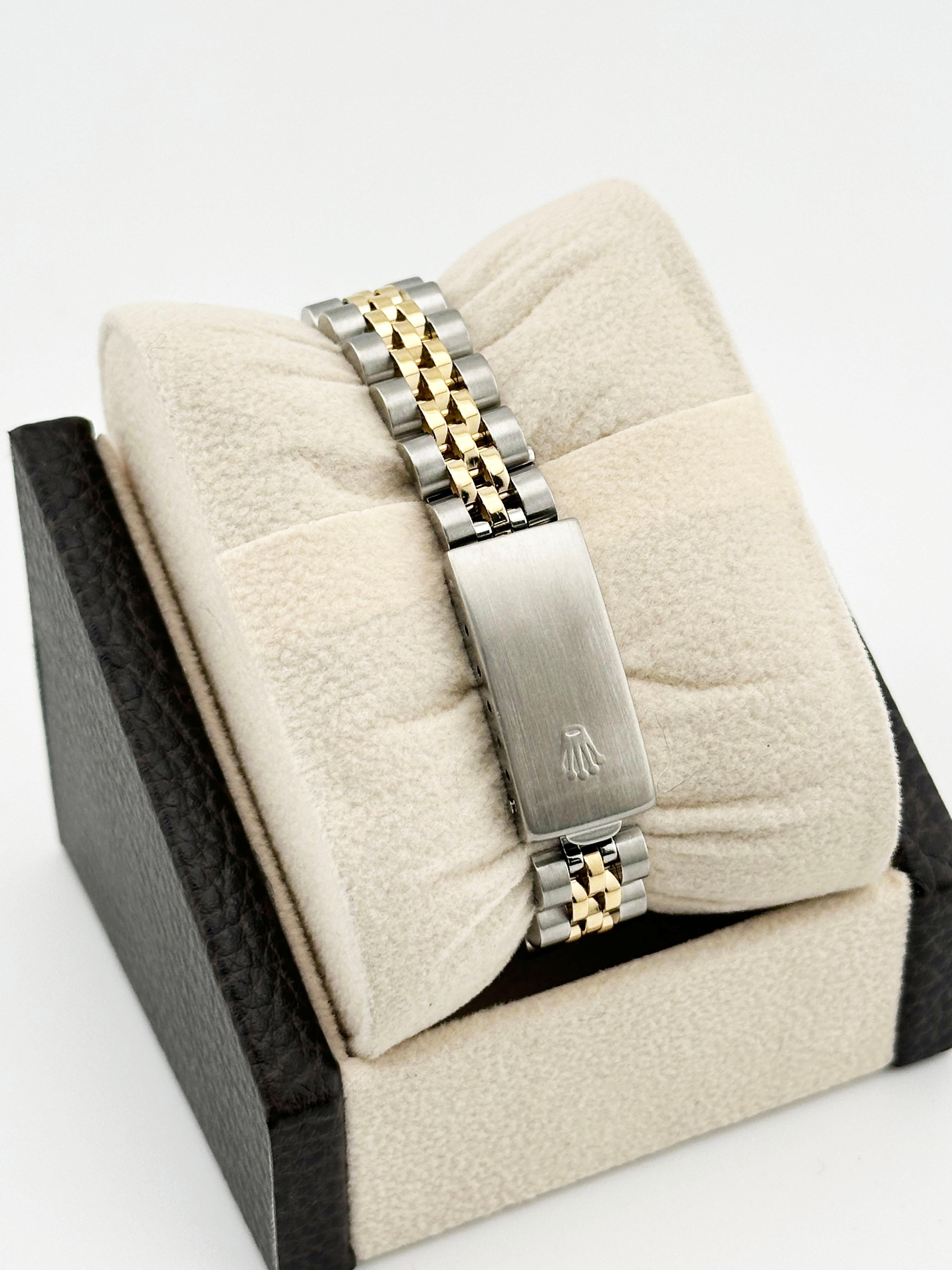 Rolex Damen Datejust 69173 Silber Roman Zifferblatt 18K Gelbgold Stahl Box Papier 5