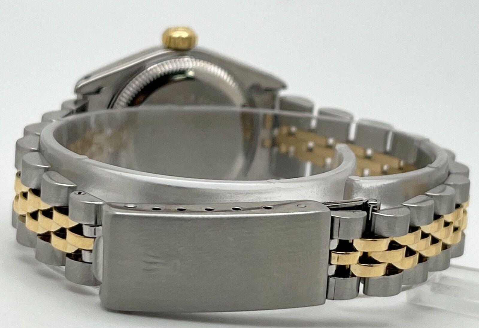 De las mujeres Rolex Ladies Datejust 69173 Esfera Blanca Oro Amarillo 18K Acero Inoxidable