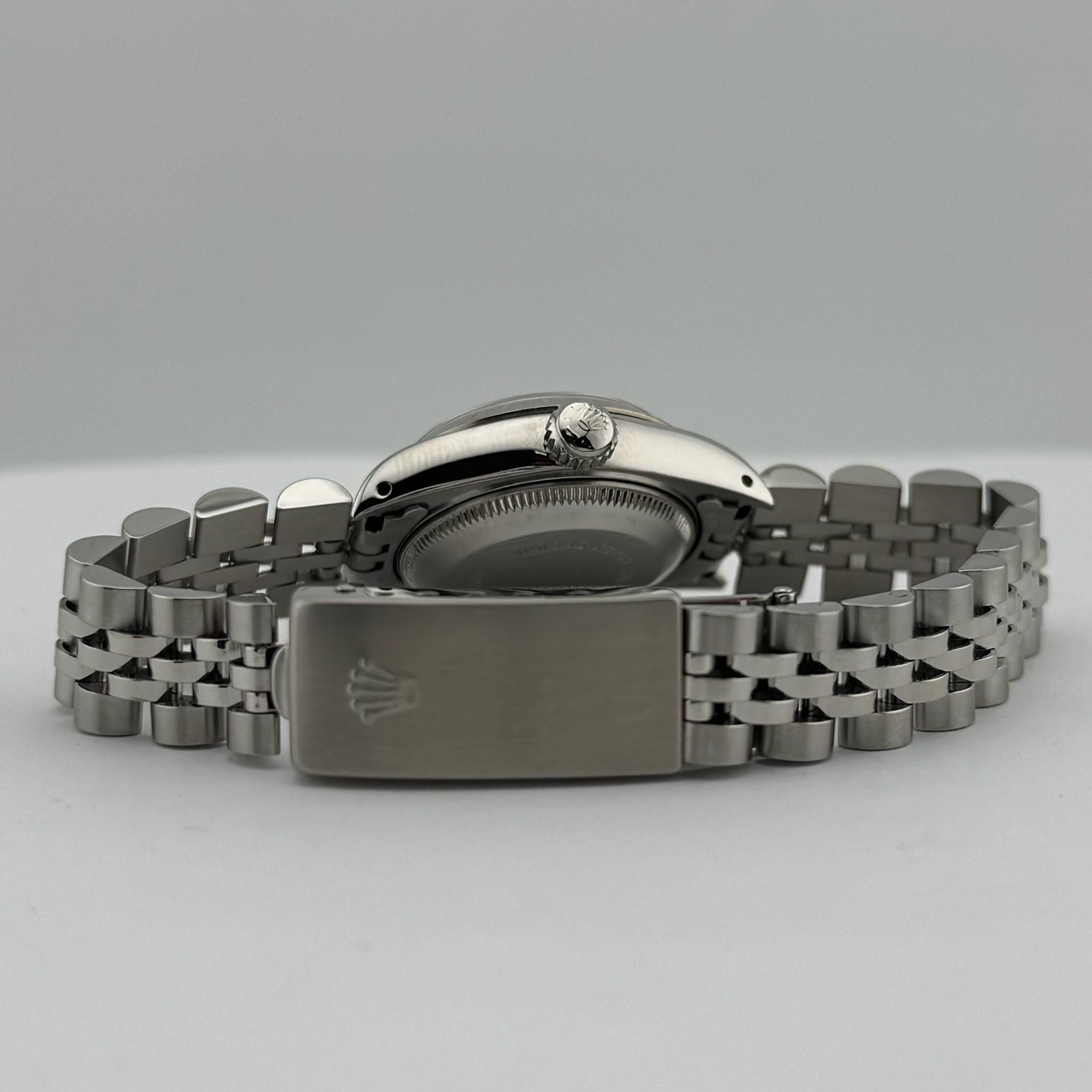 Rolex Ladies Datejust 69174 26mm Esfera Plateada Acero 18K Oro Blanco Caja Papeles en venta 6