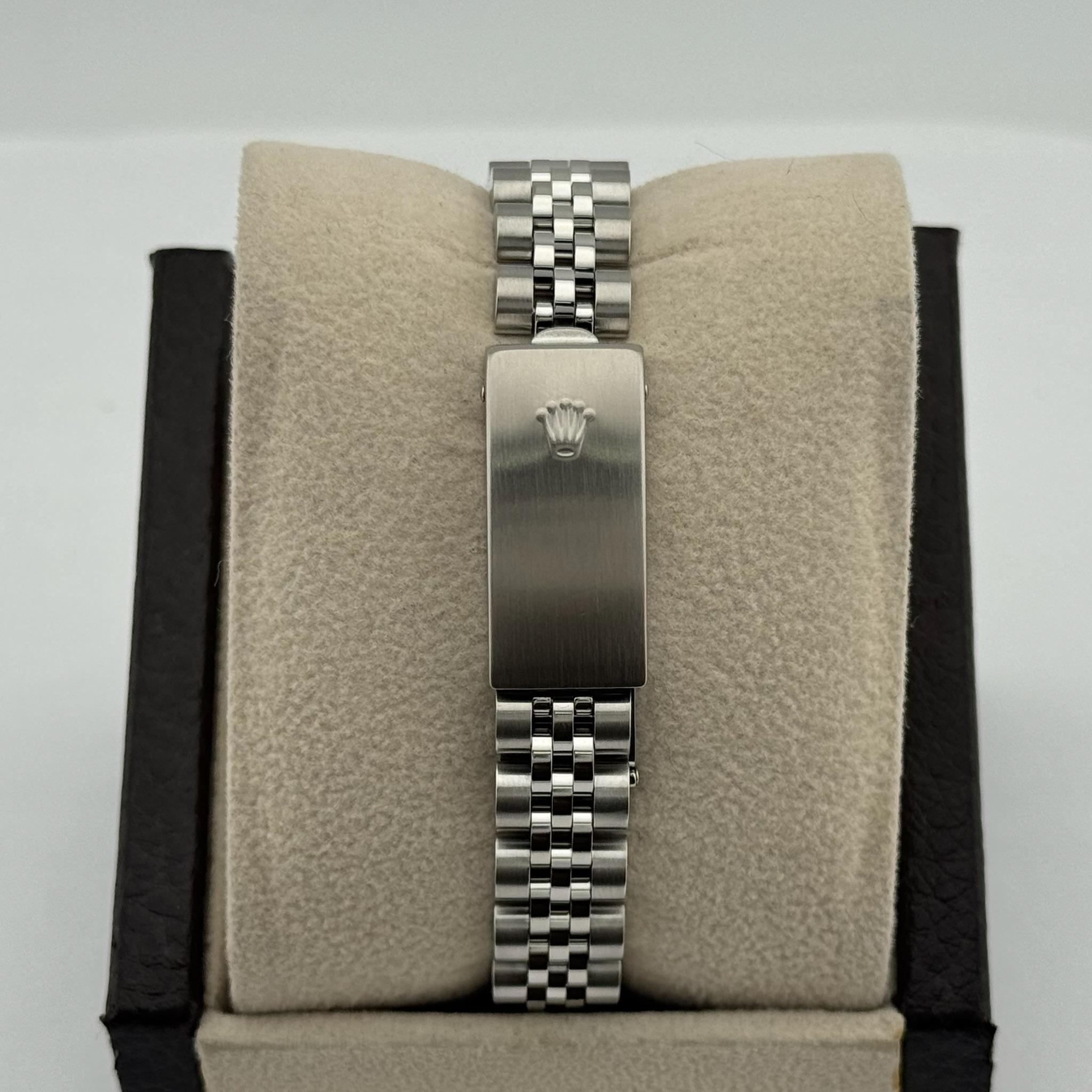 Rolex Ladies Datejust 69174 26mm Esfera Plateada Acero 18K Oro Blanco Caja Papeles en venta 4