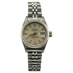 Rolex Ladies Datejust 69174 26mm Esfera Plateada Acero 18K Oro Blanco Caja Papeles