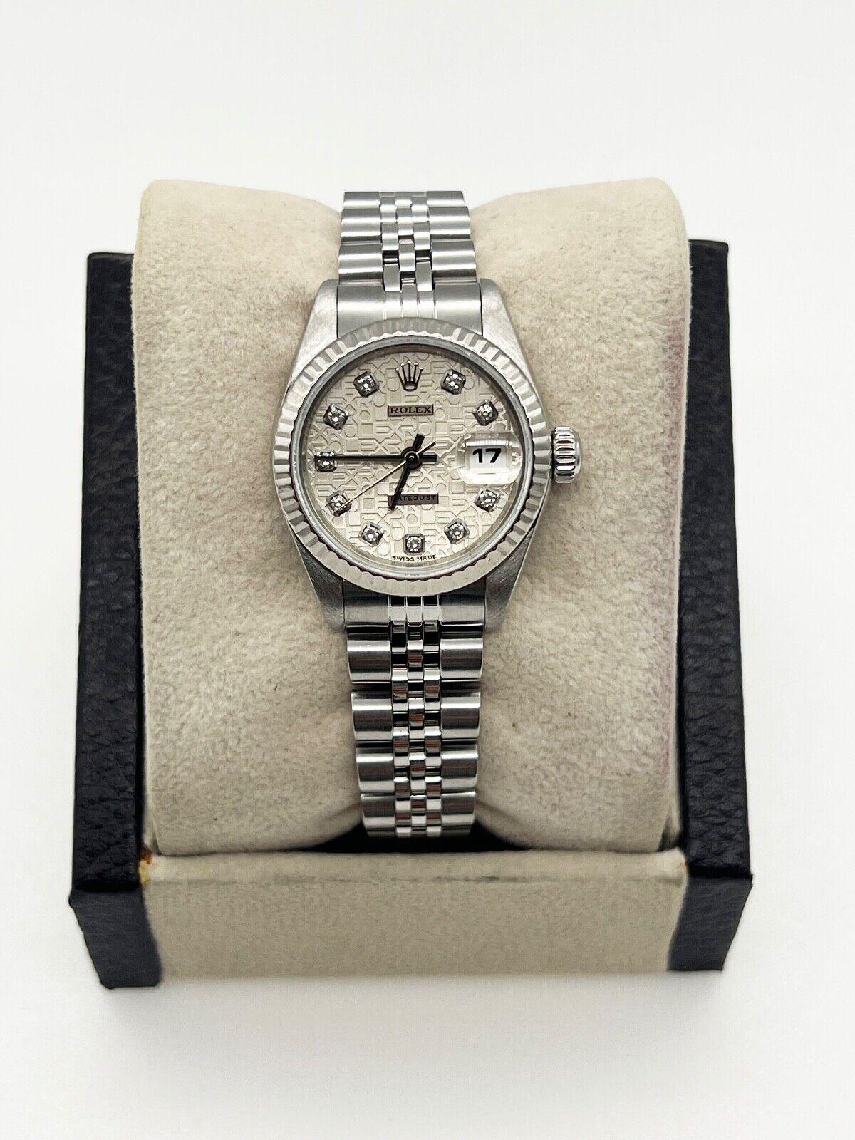 Rolex Damen Datejust 69174 Fabrik Jubiläums-Diamant-Zifferblatt aus Edelstahl 3