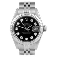 Rolex Ladies Datejust 6919 Black Diamond Jubilee Steel