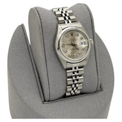Rolex Ladies Datejust 69240 26mm Silver Diamond Dial Stainless Steel Jubilee