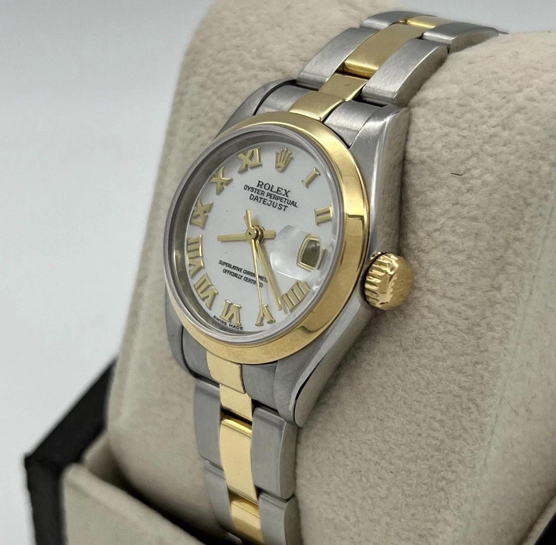 Rolex Ladies Datejust 79163 Mother of Pearl Dial 18K Yellow Gold Steel 26mm For Sale 2