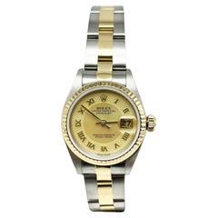 Rolex Montre Datejust 79173 MOP Roman Dial en or jaune 18 carats pour femmes 2002