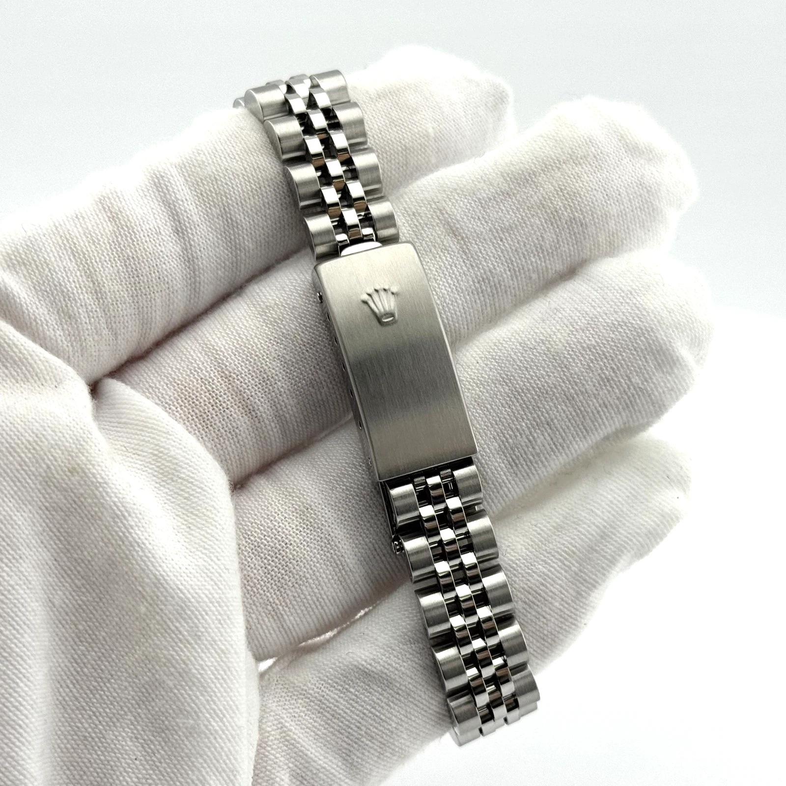 Rolex Ladies Datejust 79174 26mm 18k Gold Stainless Steel Silver Dial Box Papers en vente 9