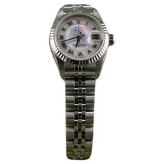 Rolex Ladies Datejust 79174 MOP Deco Roman Dial Steel Box Papers