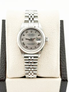 Rolex Ladies Datejust 79174 Silver Roman Dial Stainless Steel Box Paper