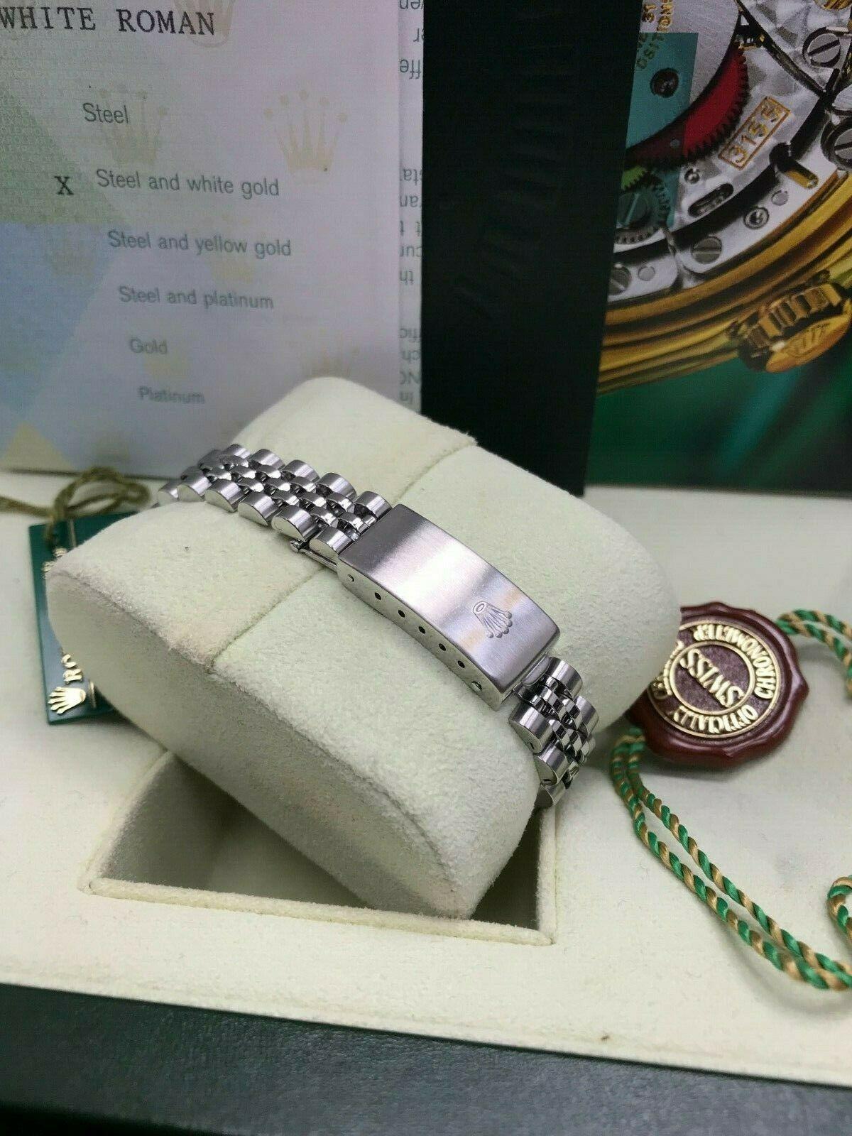 Rolex Ladies Datejust 79174 White Roman Dial 18K & Stainless Steel Box & Papers 2