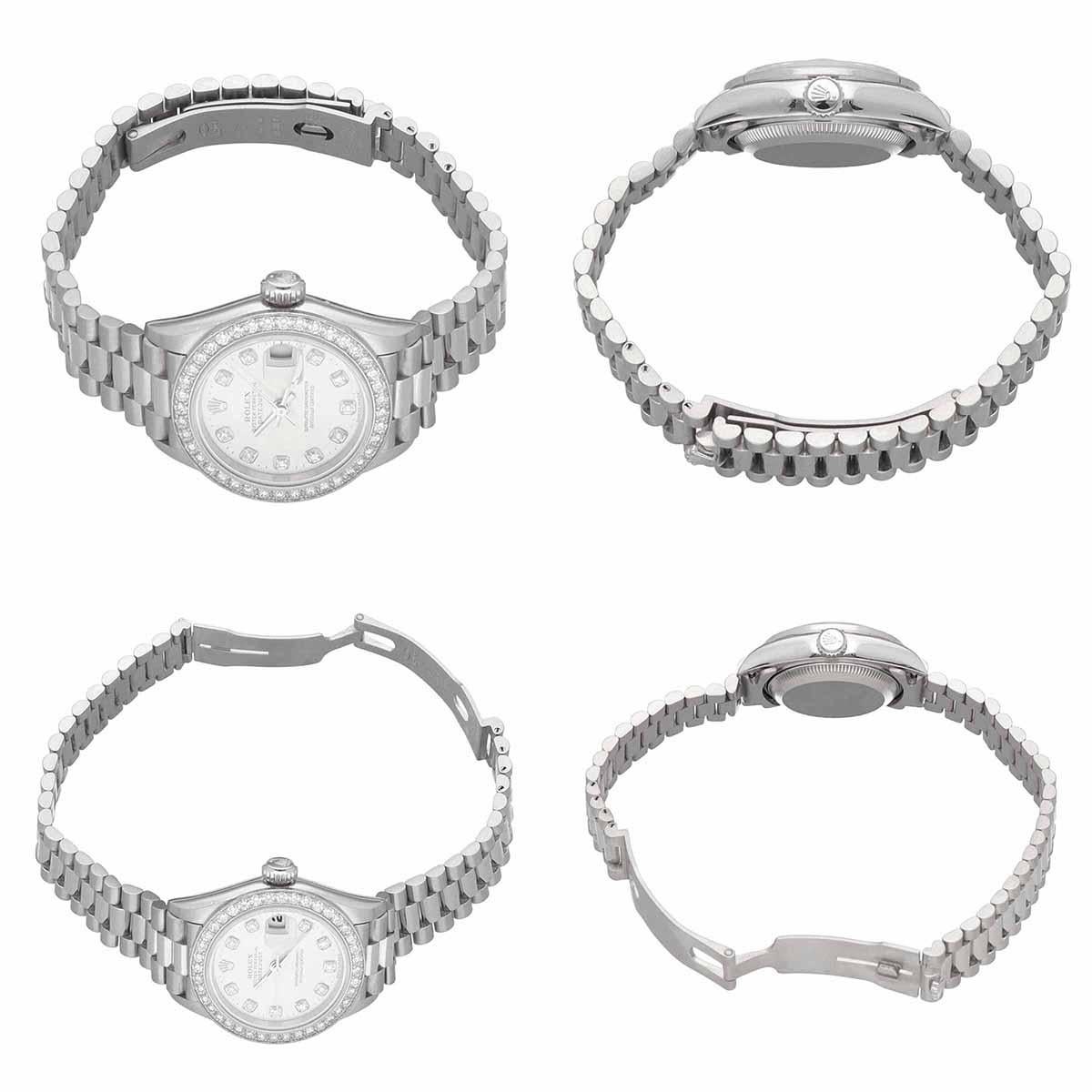 Reloj ROLEX DateJust Diamante Platino 79136G Auto Corte redondo en venta