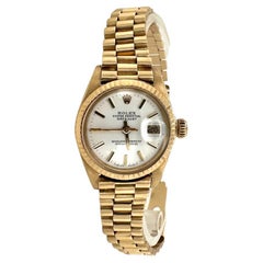Rolex Ladies Datejust in 18k Yellow Gold with Custom Bracelet Watch