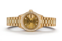 Rolex Ladies Datejust President 18 Karat Yellow Gold and Diamond 69178