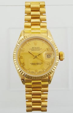 Rolex Señoras DateJust President 6917  oro amarillo de 18 quilates  Esfera negra  26mm