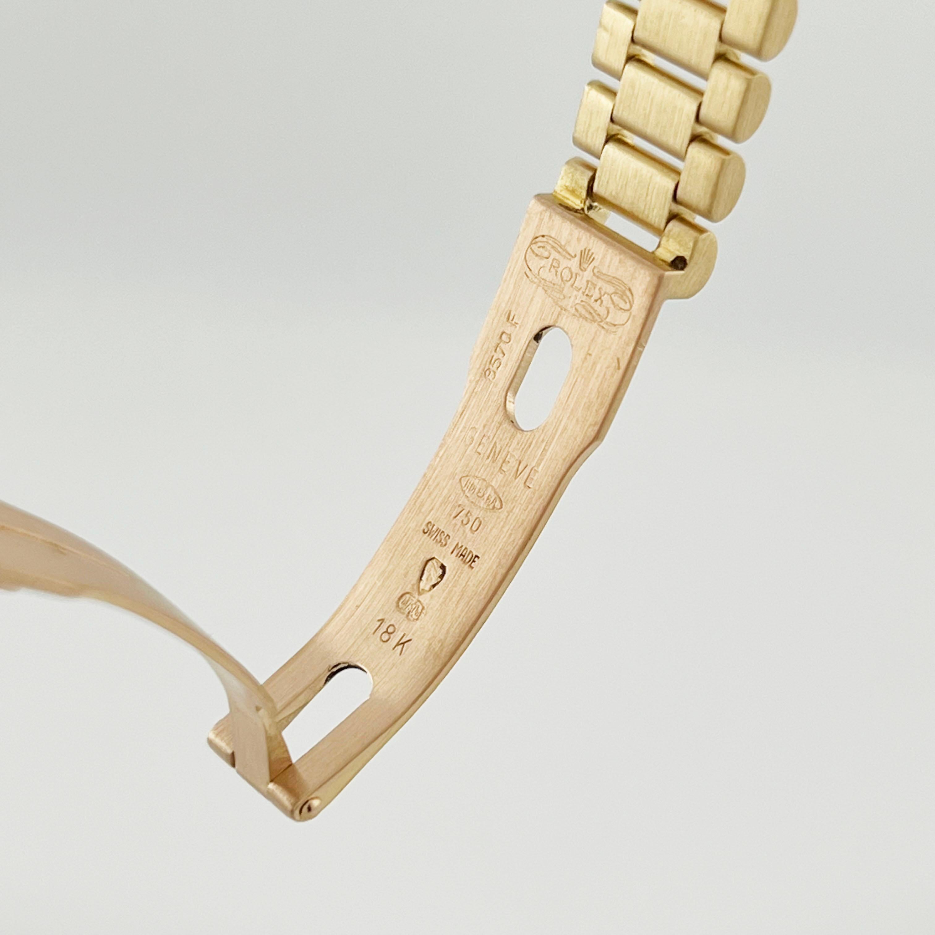 Rolex Ladies Datejust President 69178 Champagne Dial 18K Yellow Gold 26mm For Sale 3