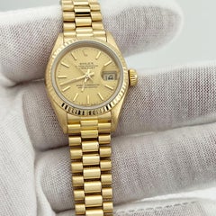 Rolex Señoras Datejust President 69178 Esfera Champagne Oro Amarillo 18K 26mm