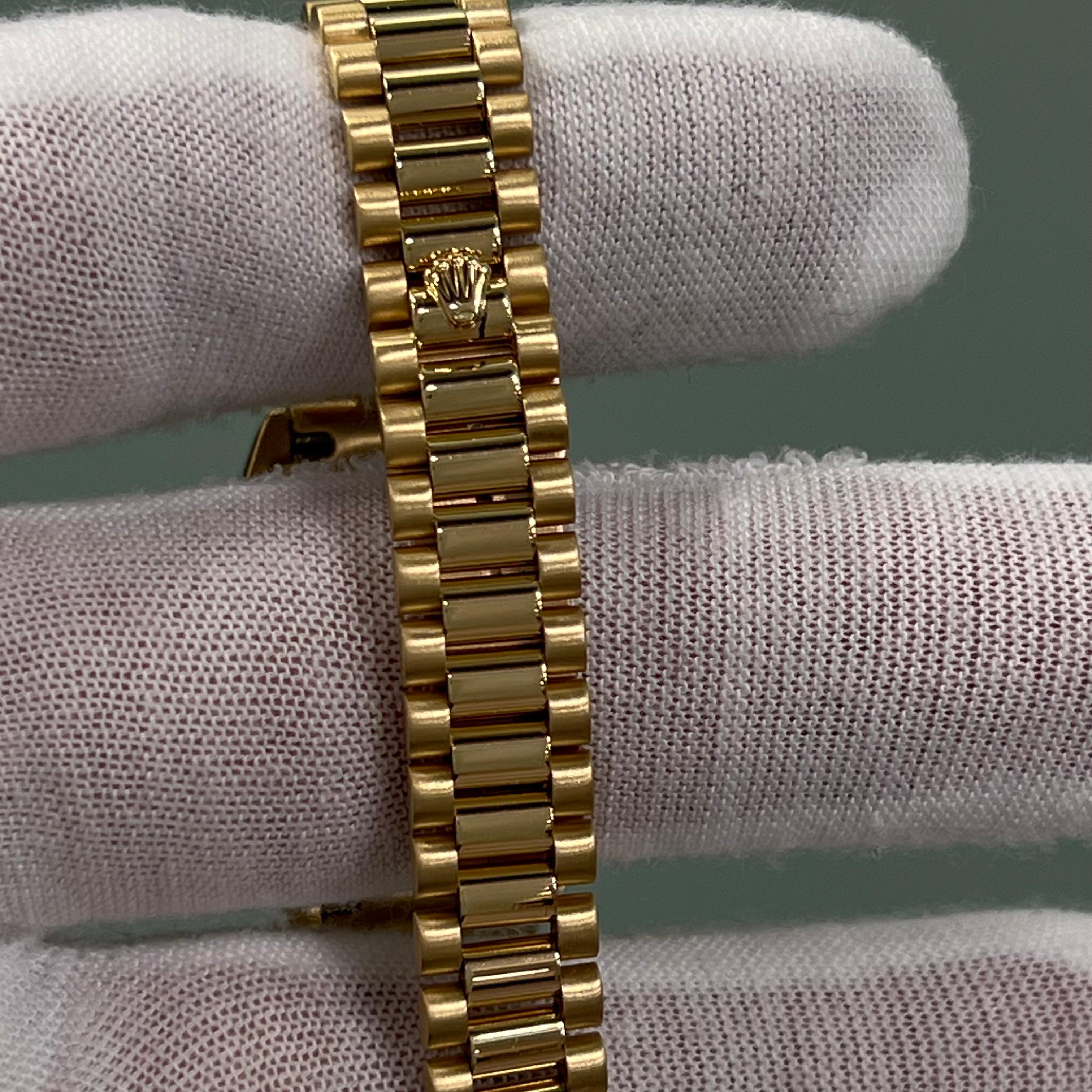 Rolex Ladies Datejust President 69178 Champagne Dial 18K Yellow Gold Box Paper 1