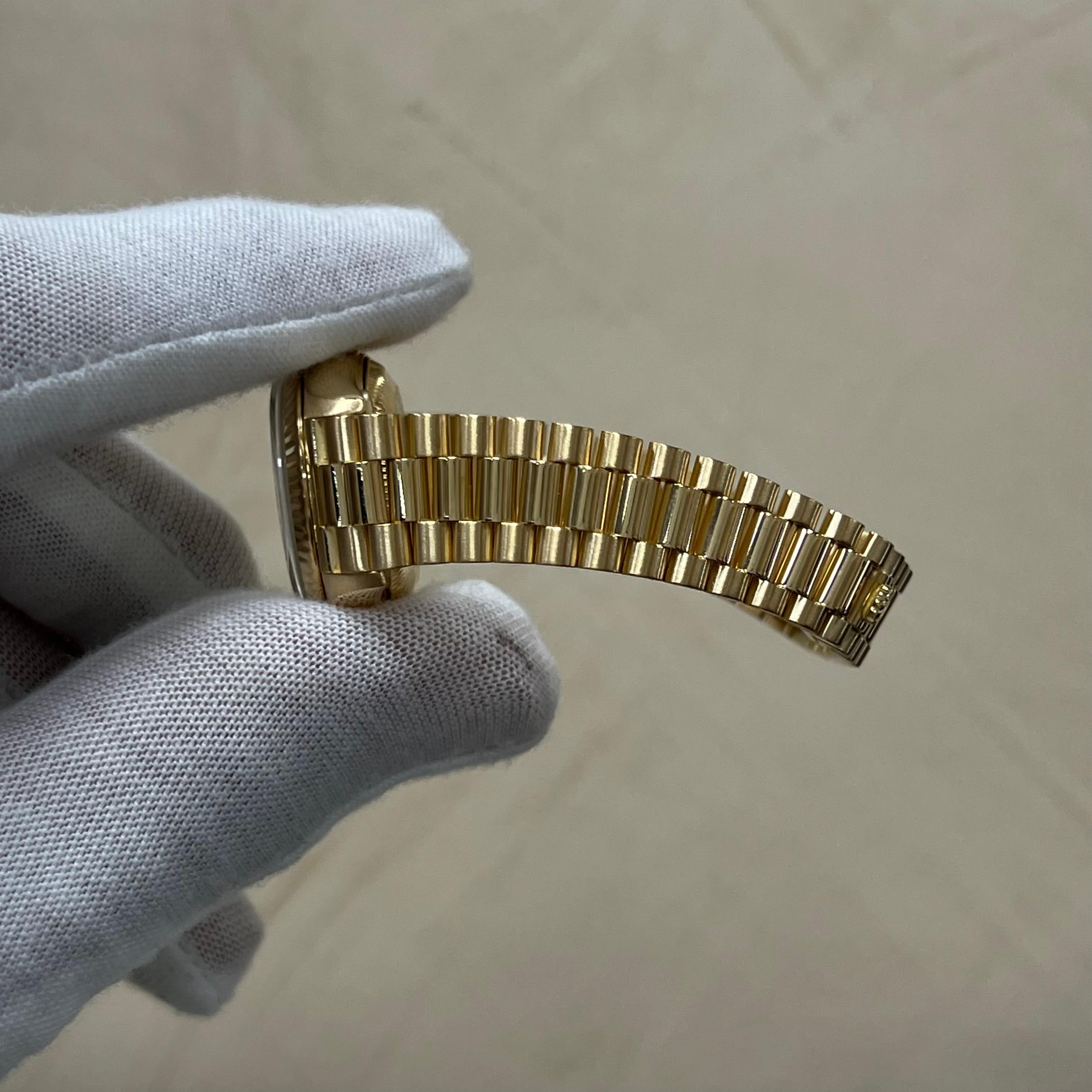 Rolex Ladies Datejust President 69178 White Roman Dial 18K Yellow Gold For Sale 5