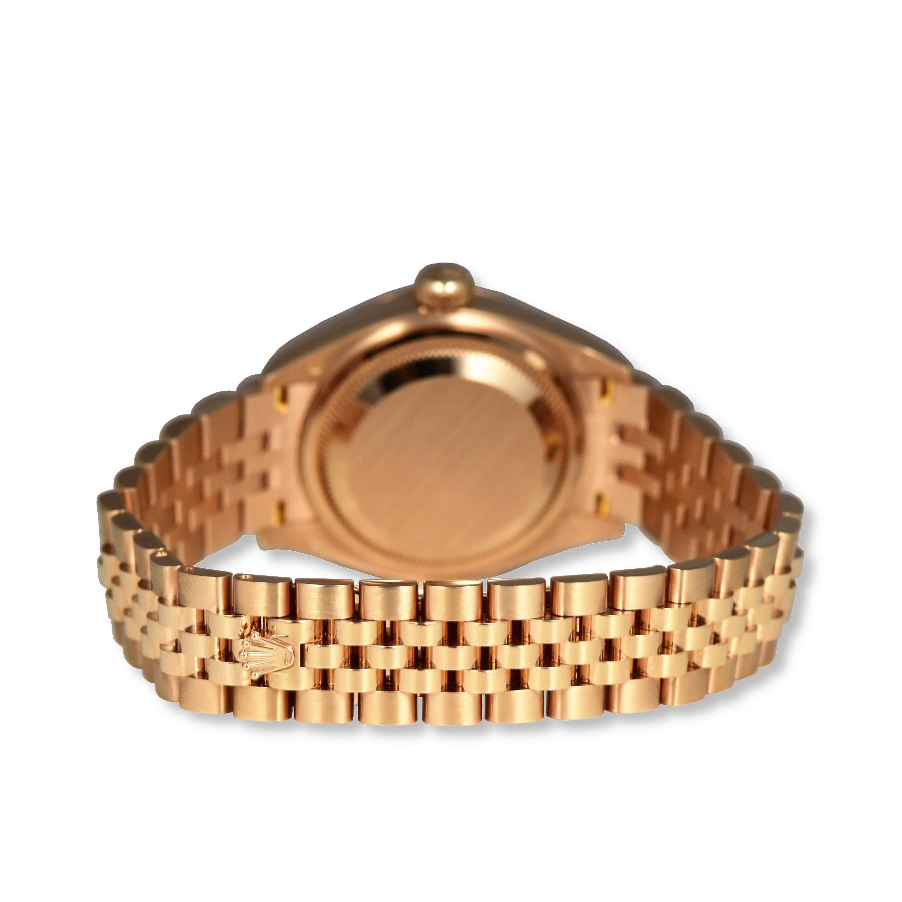 Women's or Men's Rolex Ladies Datejust Ref.279175 in 18k Everose Gold Watch