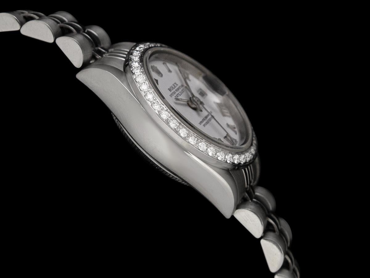 ROLEX Damen Datejust SS Stahl & Diamant Uhr - Original Papiere & Garantie im Angebot 2