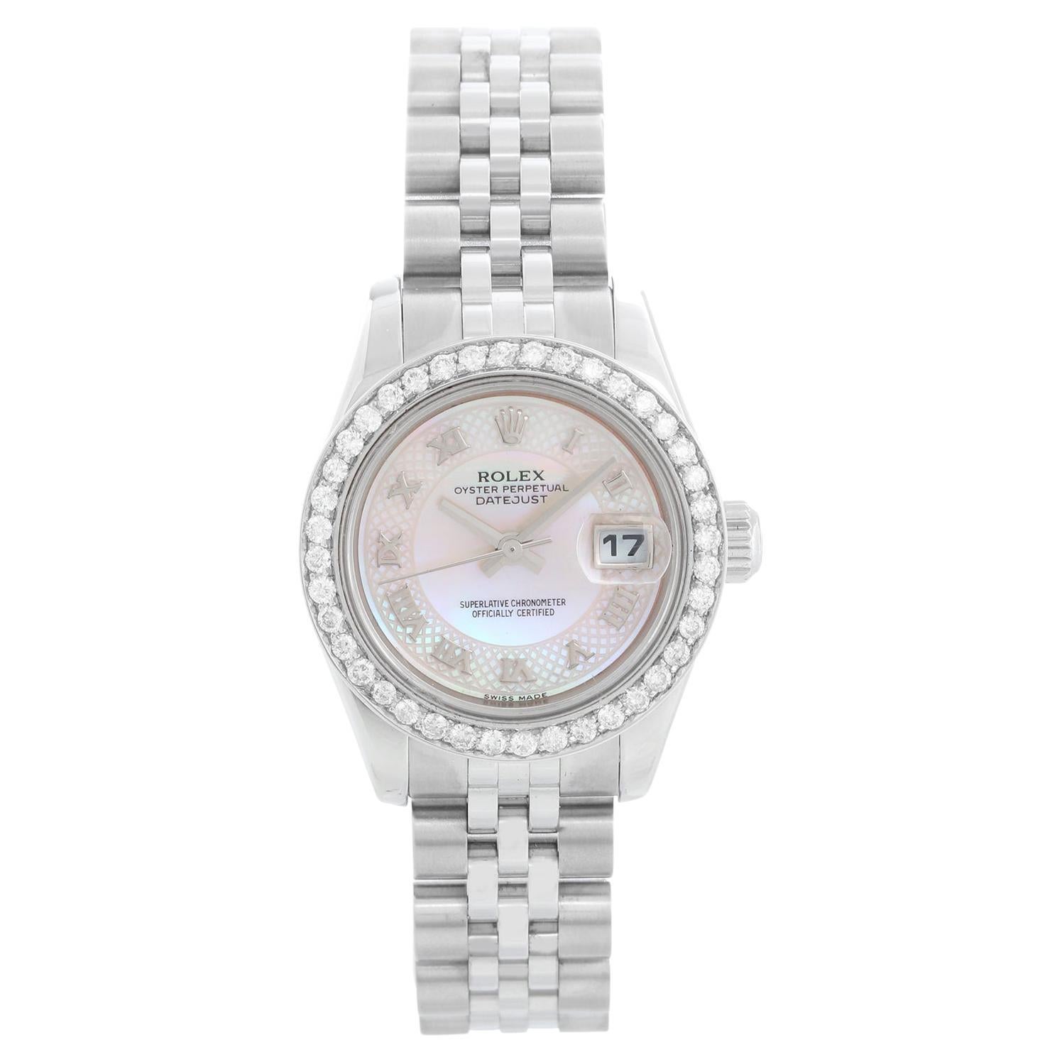 Rolex Ladies Datejust Stainless Steel Watch 179174