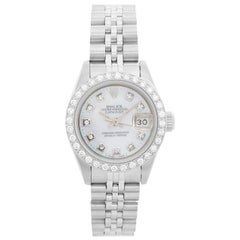 Rolex Ladies Datejust Stainless Steel Watch 69174, Automatic Winding, Stainless
