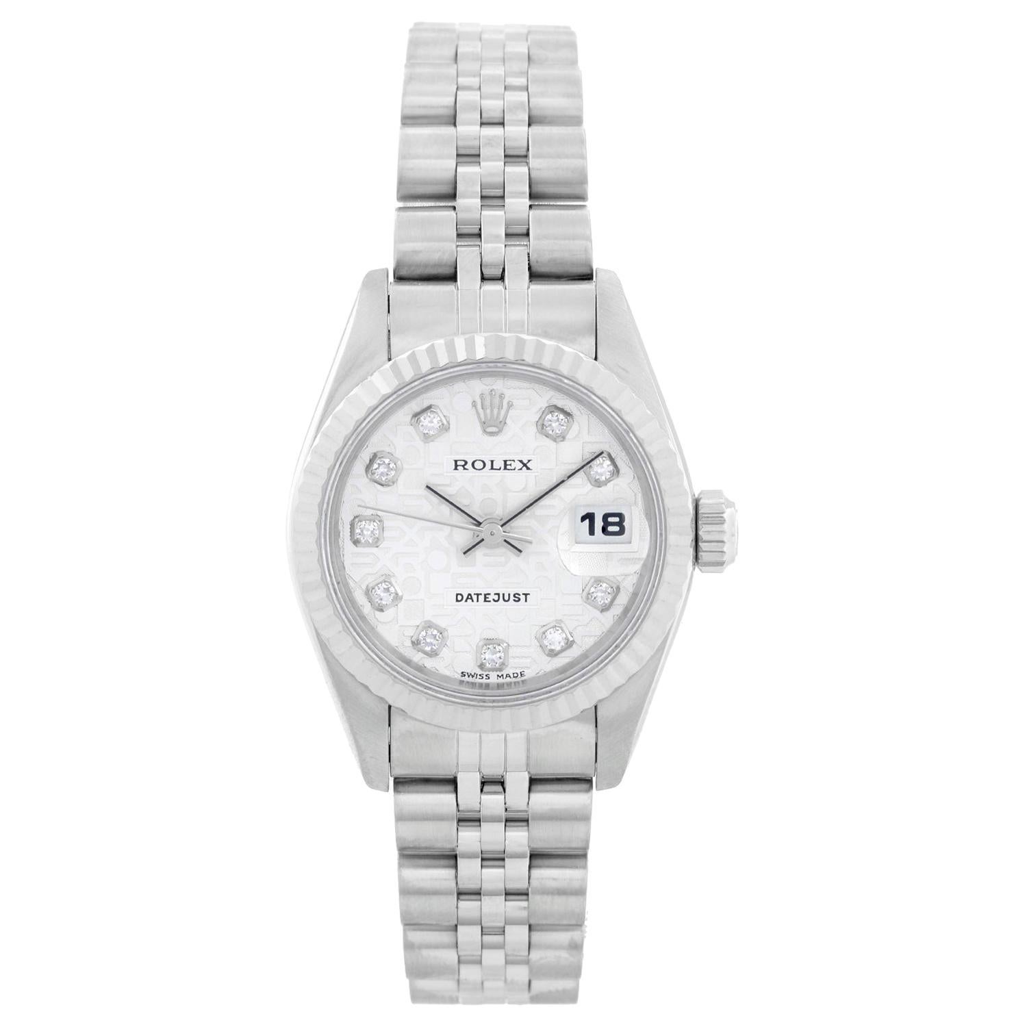 Rolex Ladies Datejust Stainless Steel Watch 79174 For Sale