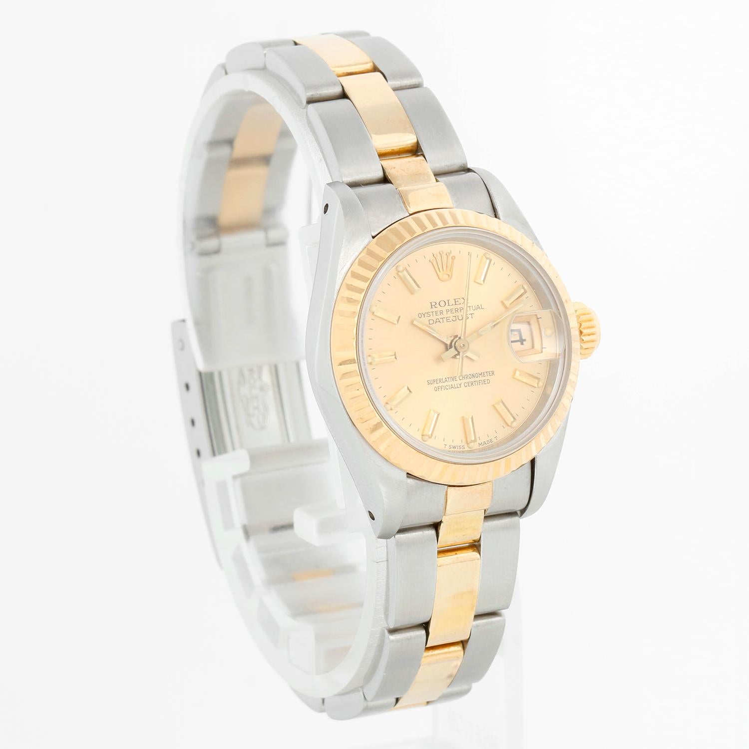 Rolex Montre Datejust en acier et or pour femmes 69173 Excellent état - En vente à Dallas, TX