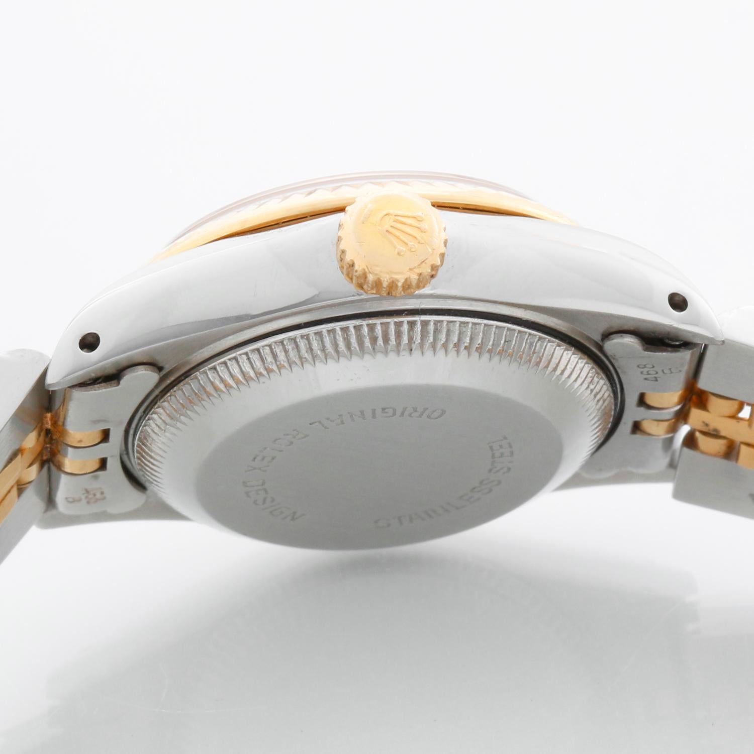 Rolex Montre Datejust en acier et or pour femmes 69173 Excellent état - En vente à Dallas, TX