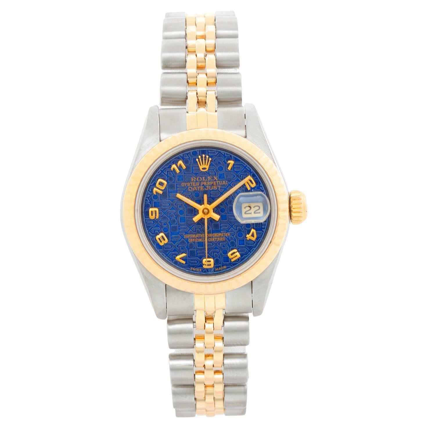 Rolex Montre Datejust en acier et or pour femmes 69173