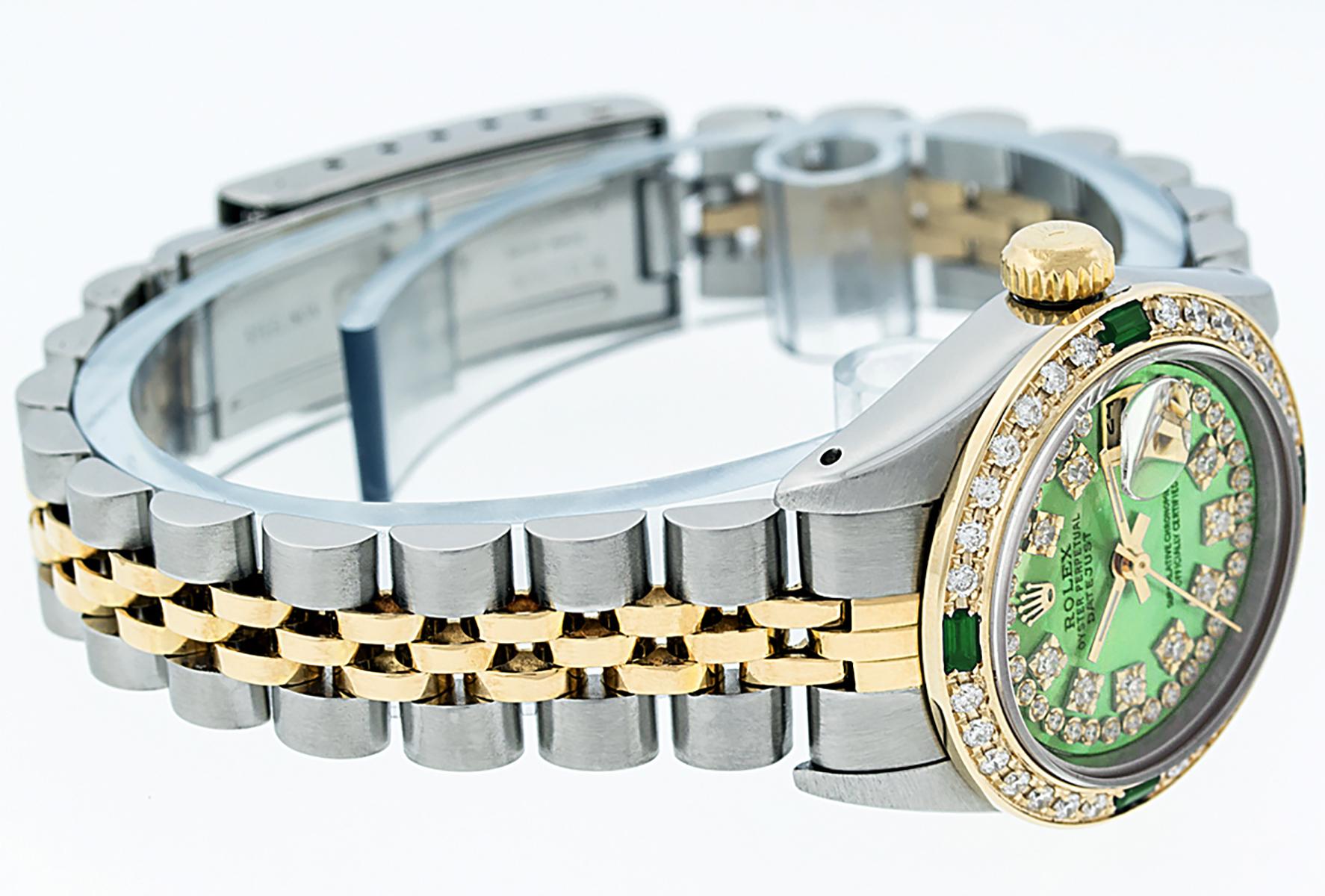 women's rolex emerald green