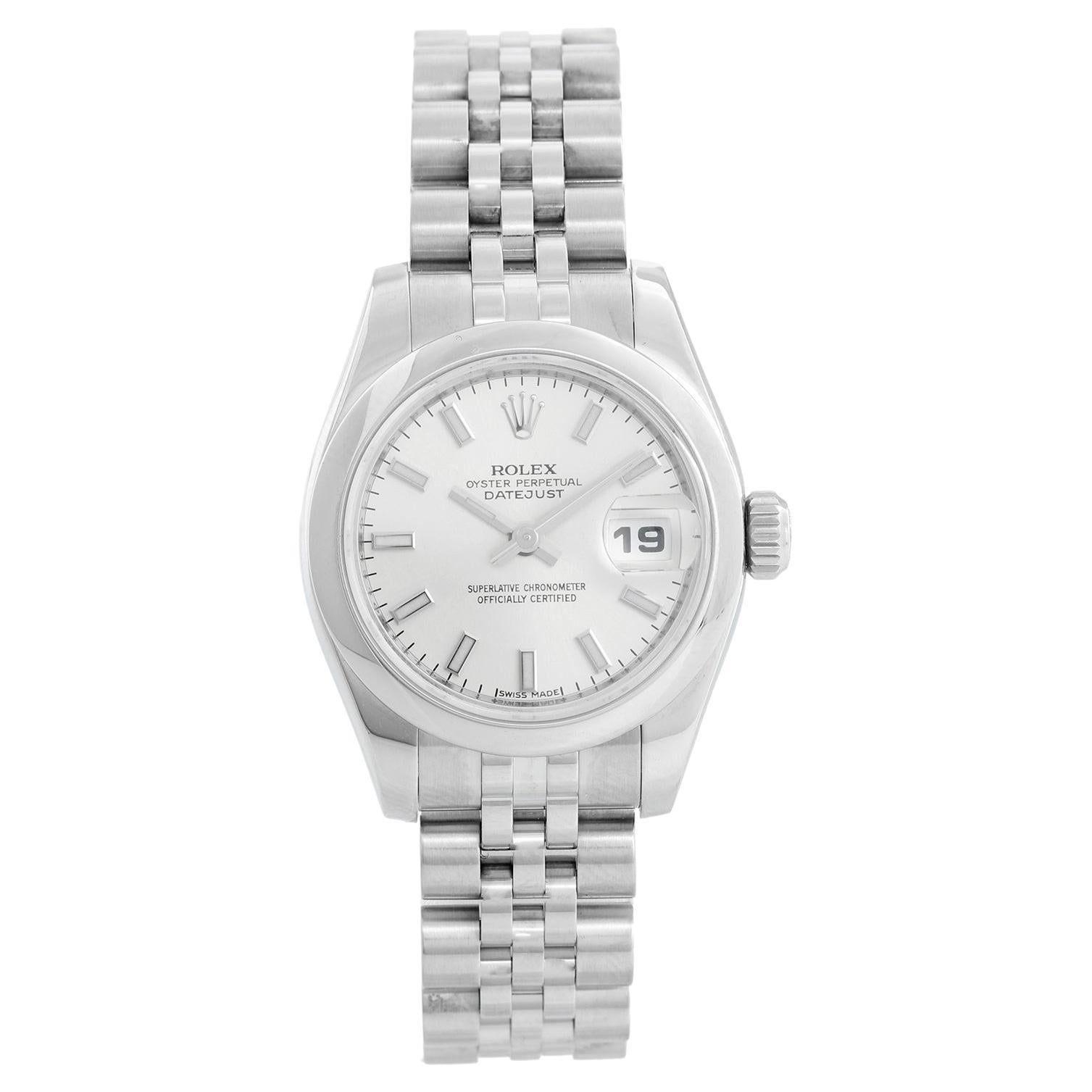 Rolex Ladies Datejust Watch Steel with Silver Dial 179160