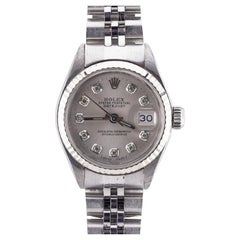 Rolex Ladies Diamond Dial 18 Karat Weißgold 
Edelstahl Datejust