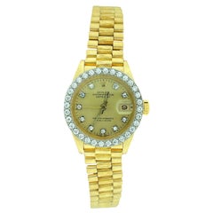 Rolex Ladies Diamond Dial Bezel 18K Day Date President