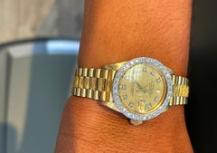 Rolex Ladies Diamond Dial Bezel 18K Day Date President