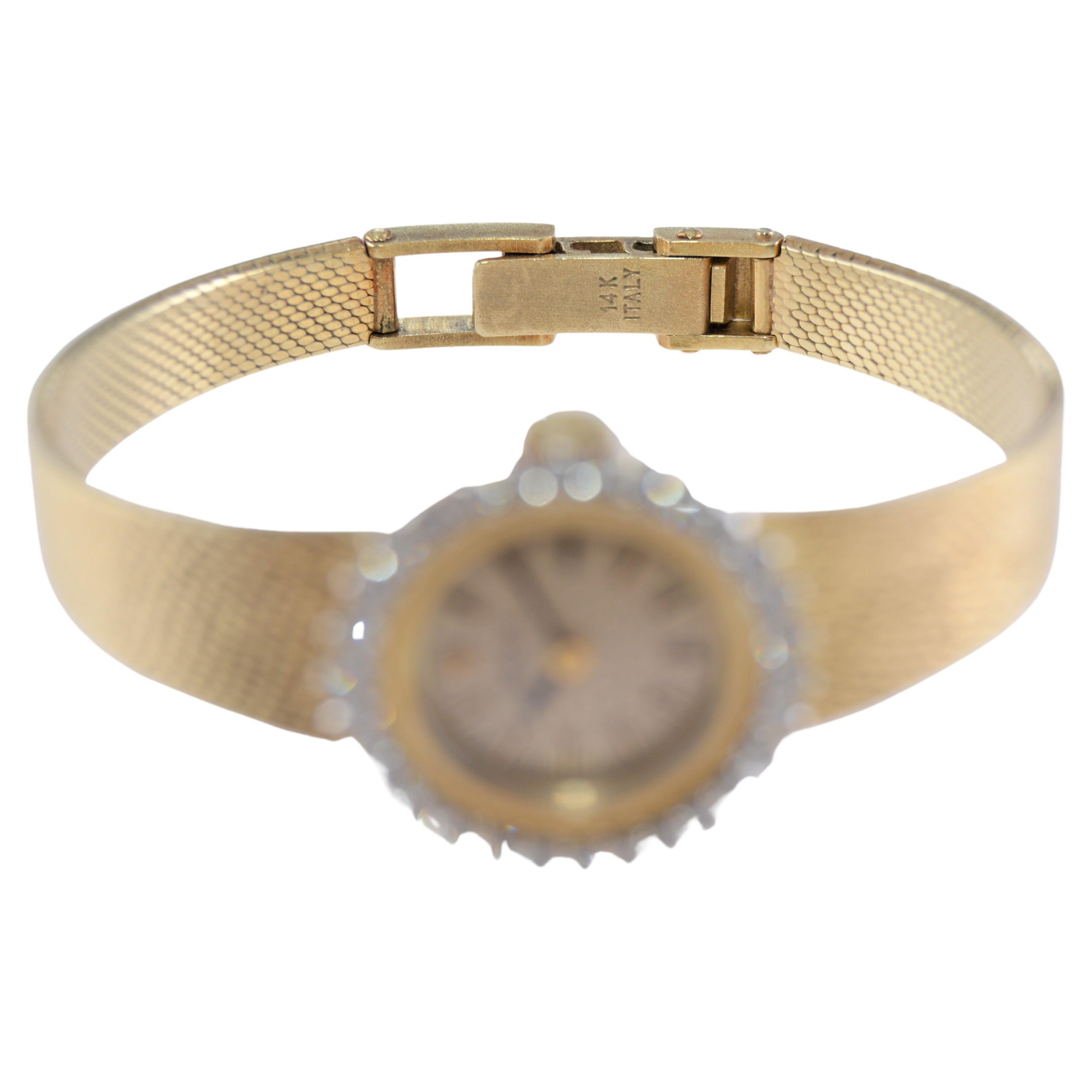 Rolex Ladies Diamond Dress Watch From 1983 with Box and Papers in New Condition In Excellent Condition In Long Beach, CA